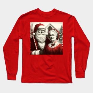 Polar Gothic: Santa & Mrs. Claus' Homestead Portrait Long Sleeve T-Shirt